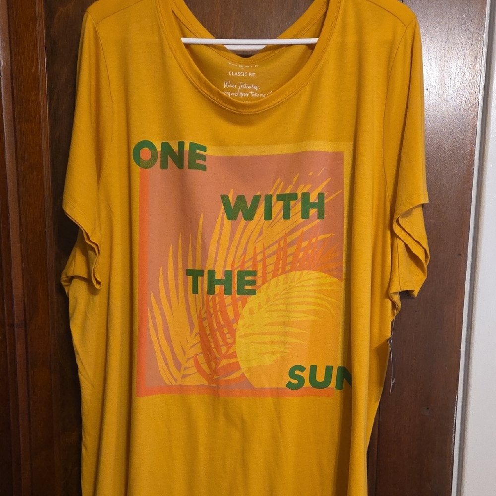 Classic Fit Yellow Graphic Tee - One With The Sun